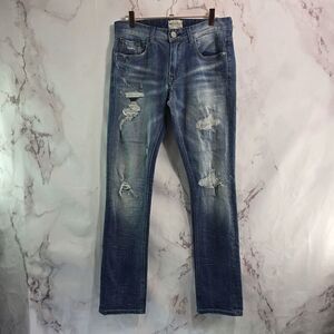 Stone Refinery Jeans Mens 29 X 32 Denim The Clyde Stone Distressed Slim Straight